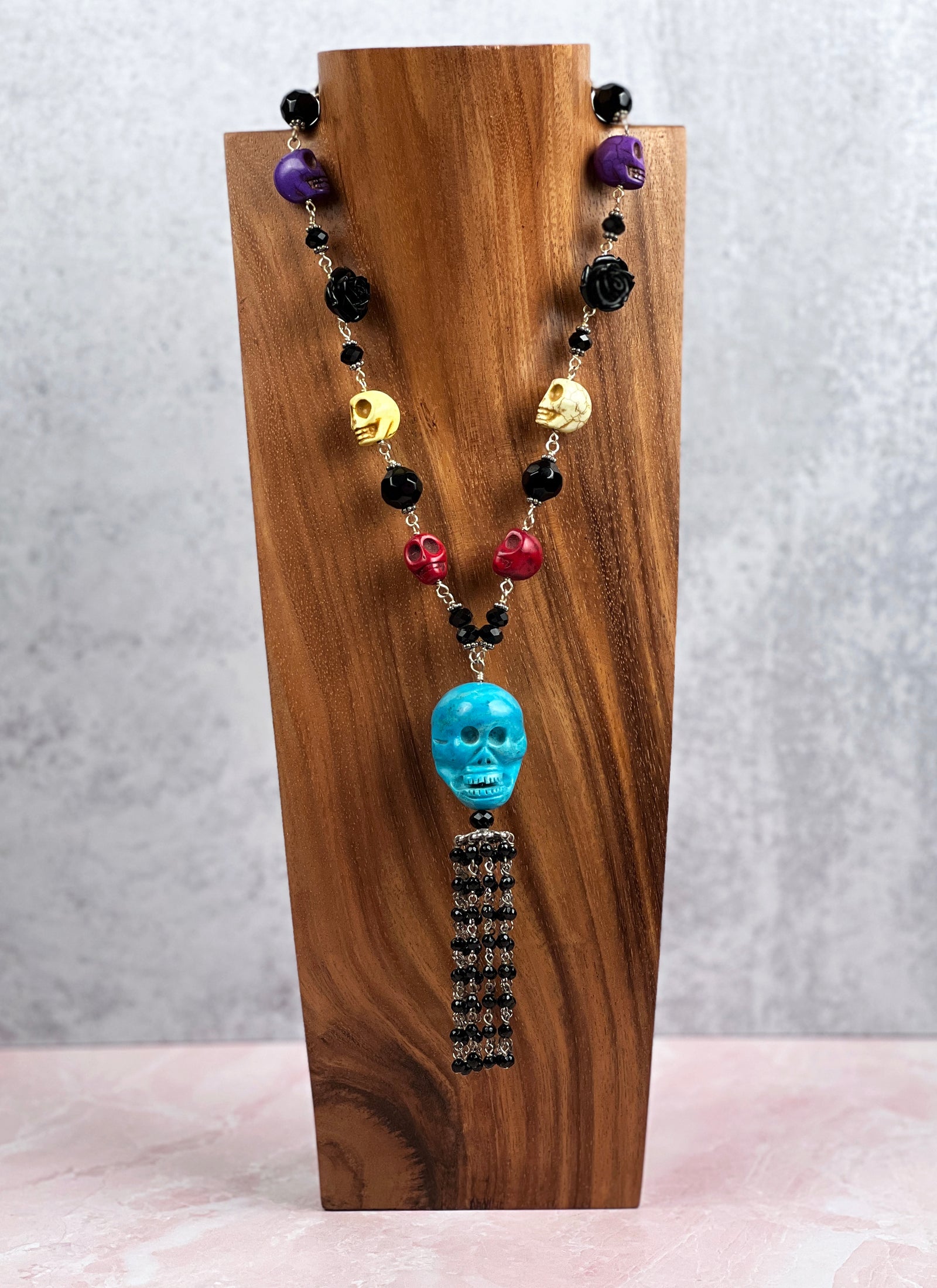 Dia de los Muertos Skull Statement Necklace