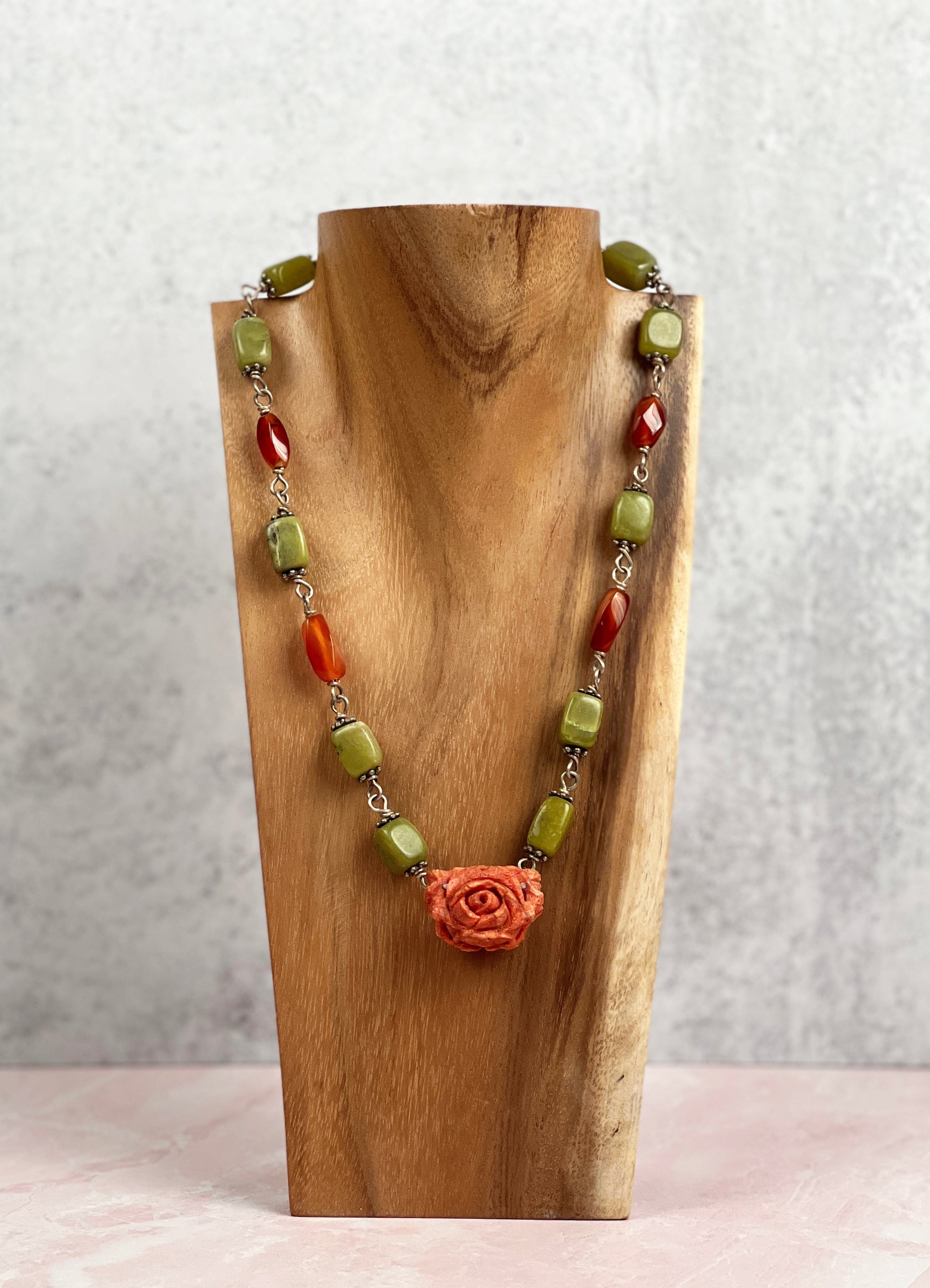 Desert Rose Jade Necklace