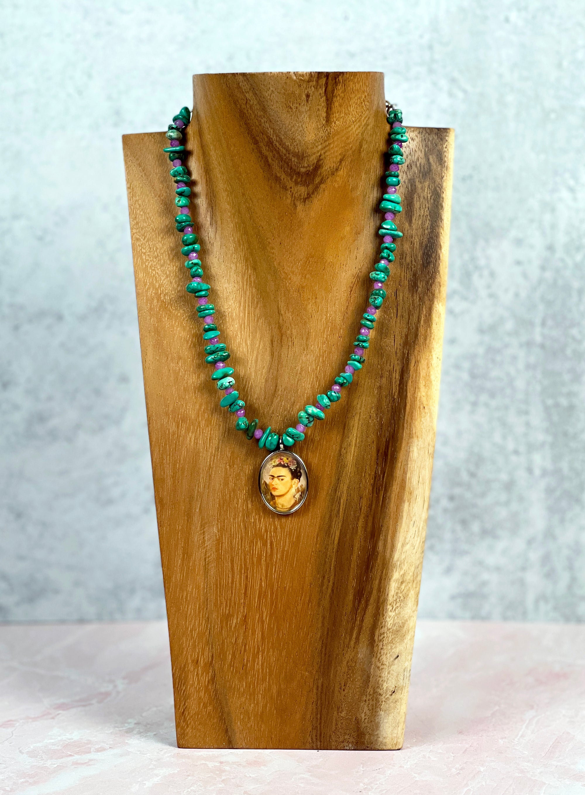 Frida Kahlo Turquoise Necklace