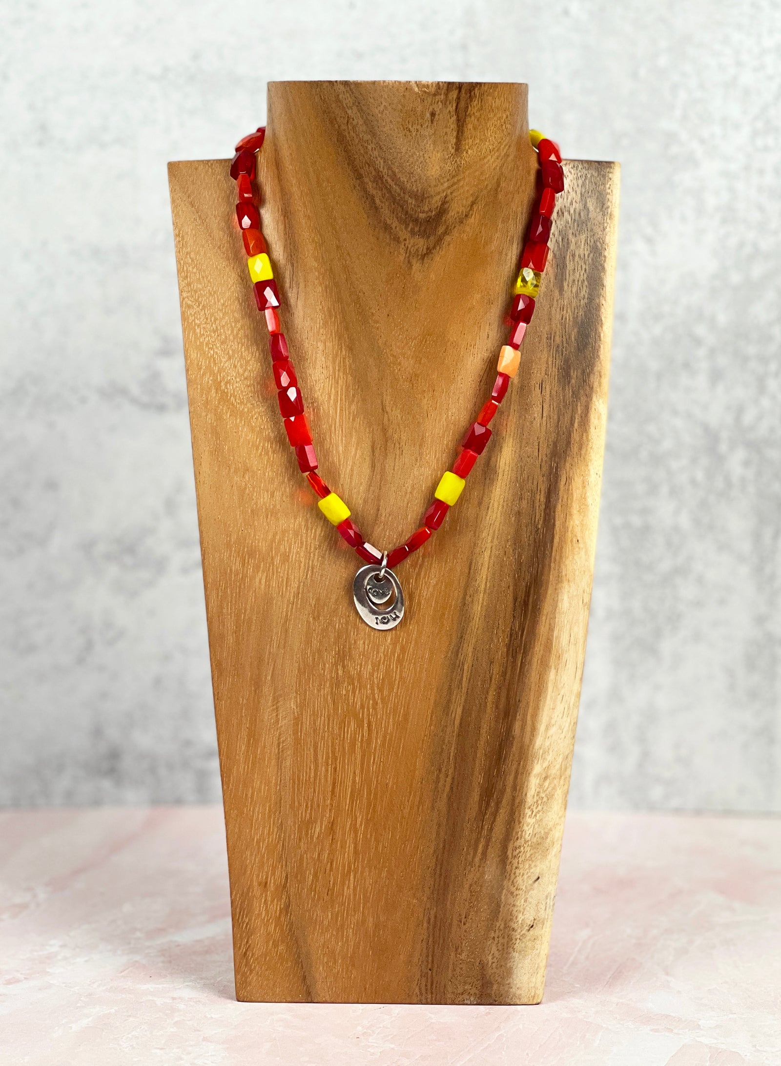 I Love You Quartz Necklace