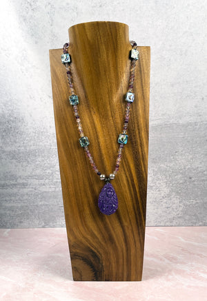 Abalone and Fluorite Mermaid Necklace