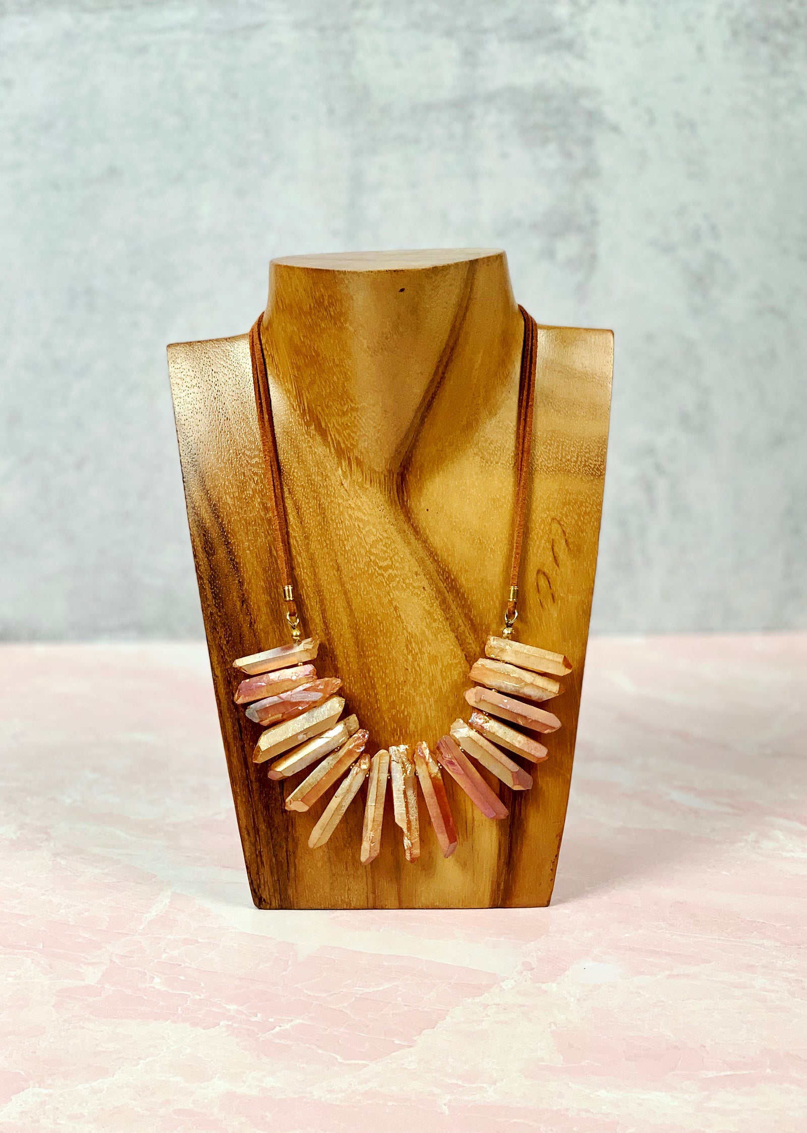 Sun Drenched Orange Quartz Necklace