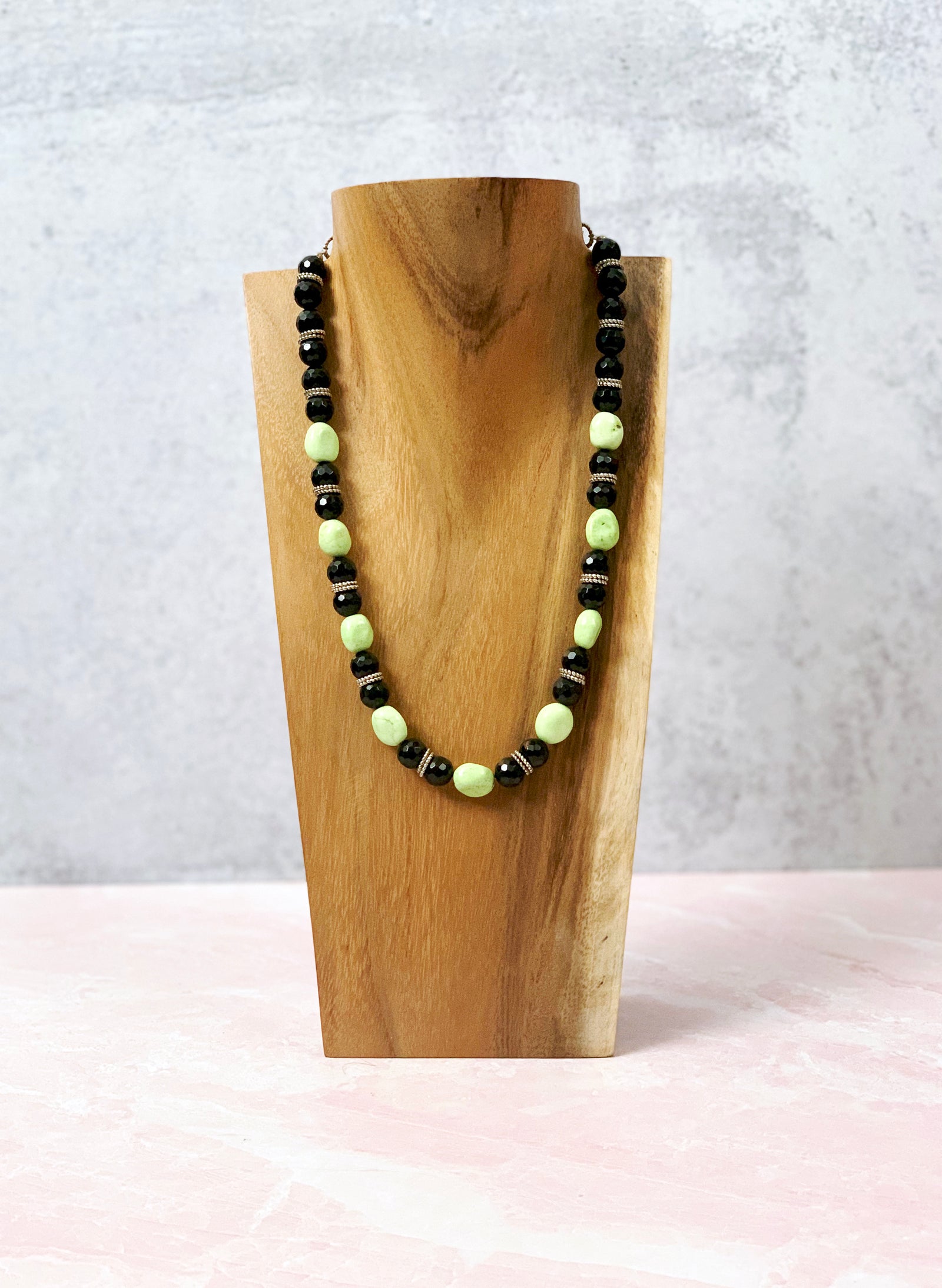 Green Gaspeite Stone Necklace