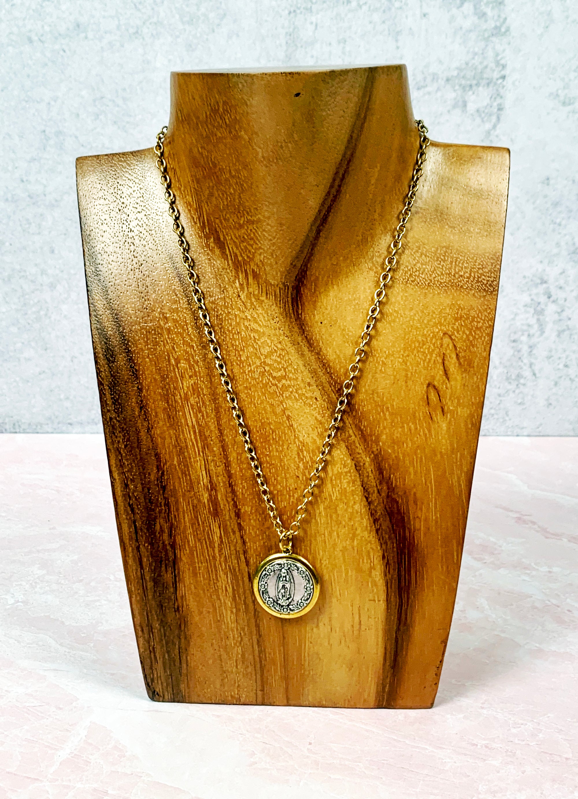Guadalupe Protection Gold Necklace