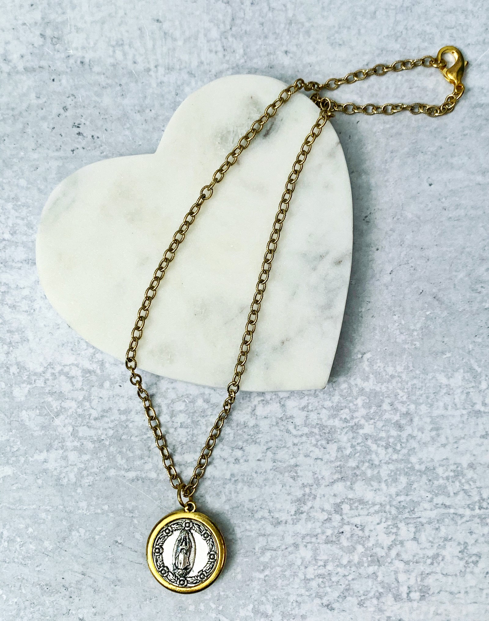 Guadalupe Protection Gold Necklace