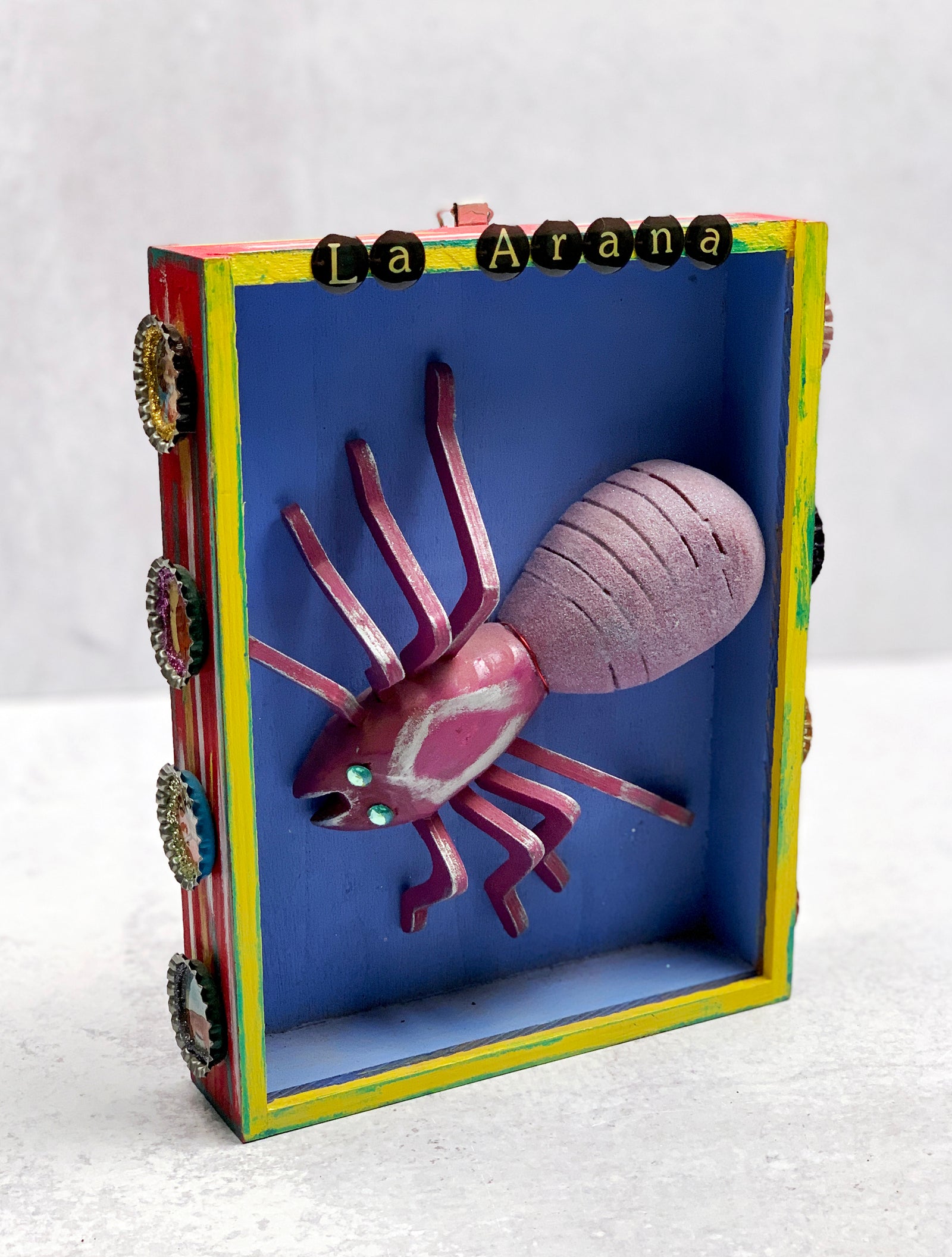 La Loteria la araña Mixed Media Assemblage