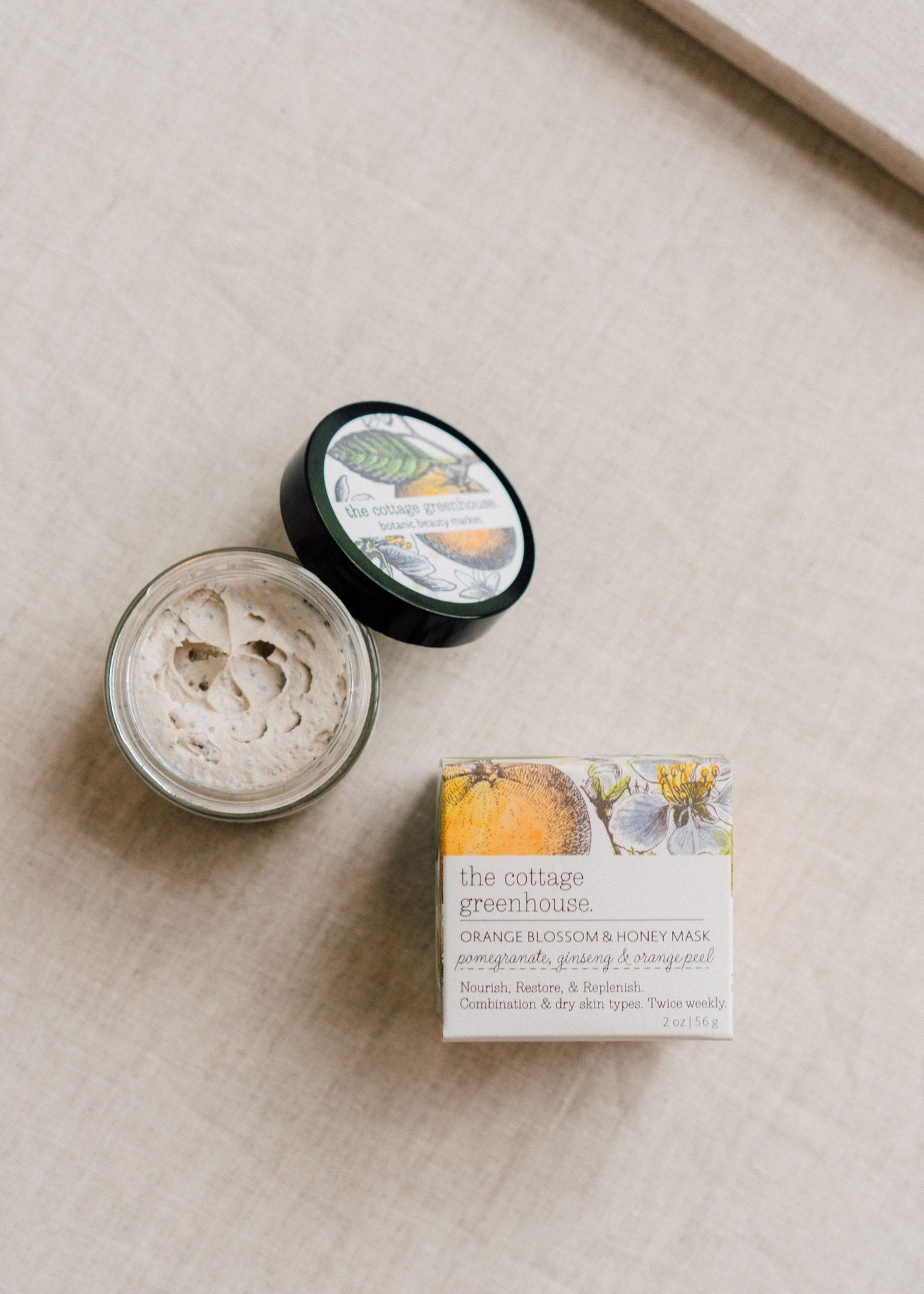 The Cottage Greenhouse Orange & Honey Face Mask