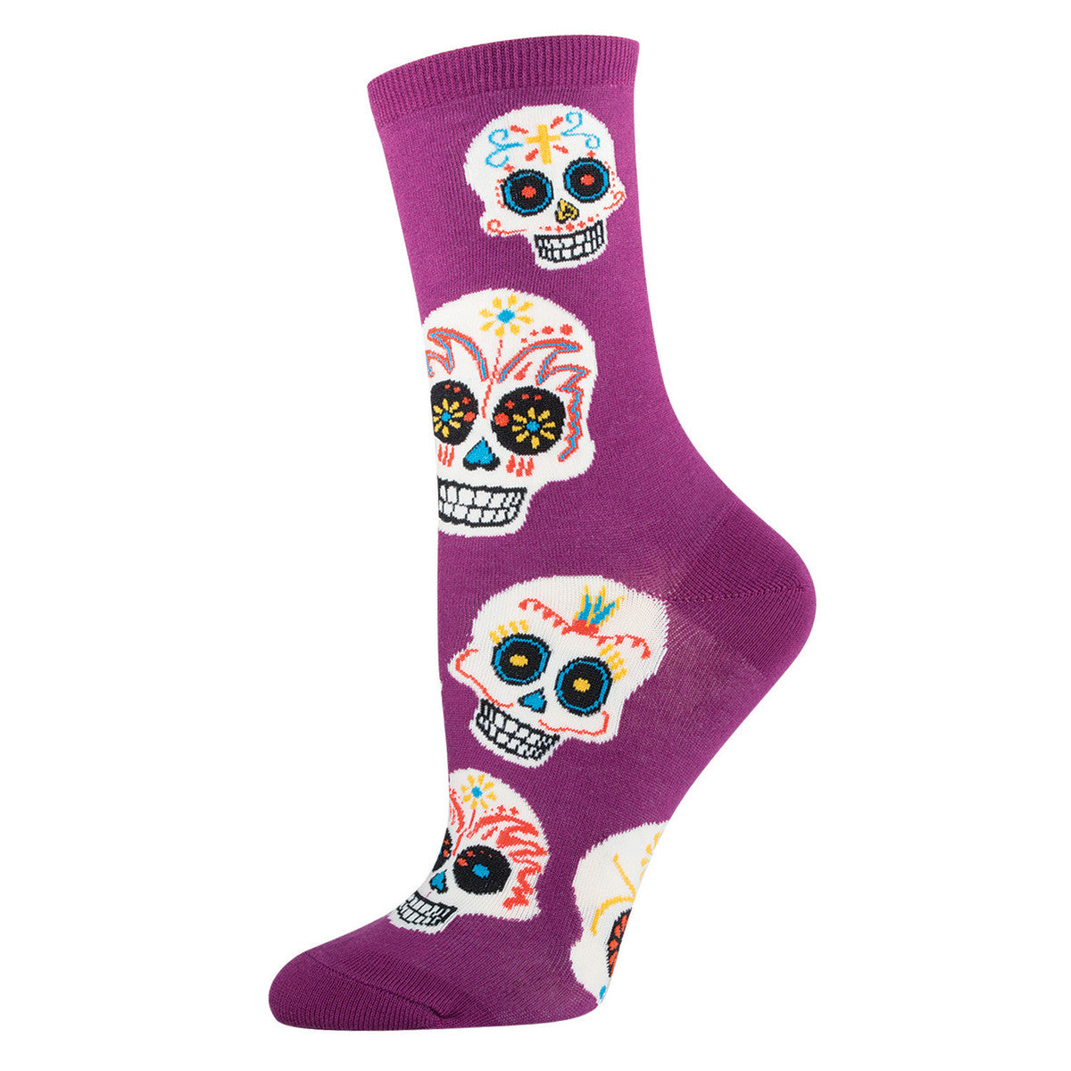 Dia de los Muertos Purple Sugar Skulls Women's Socks