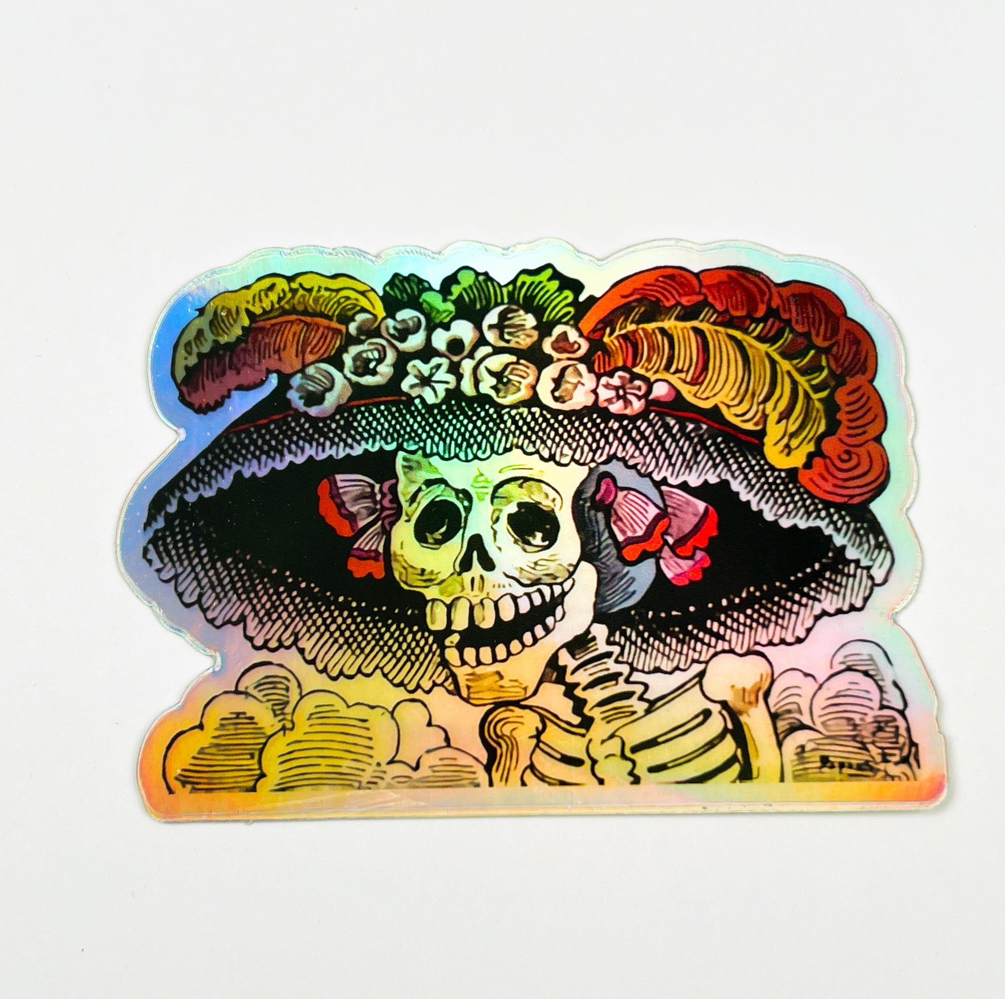 Dia de los Muertos 'La Catrina' Holographic Sticker