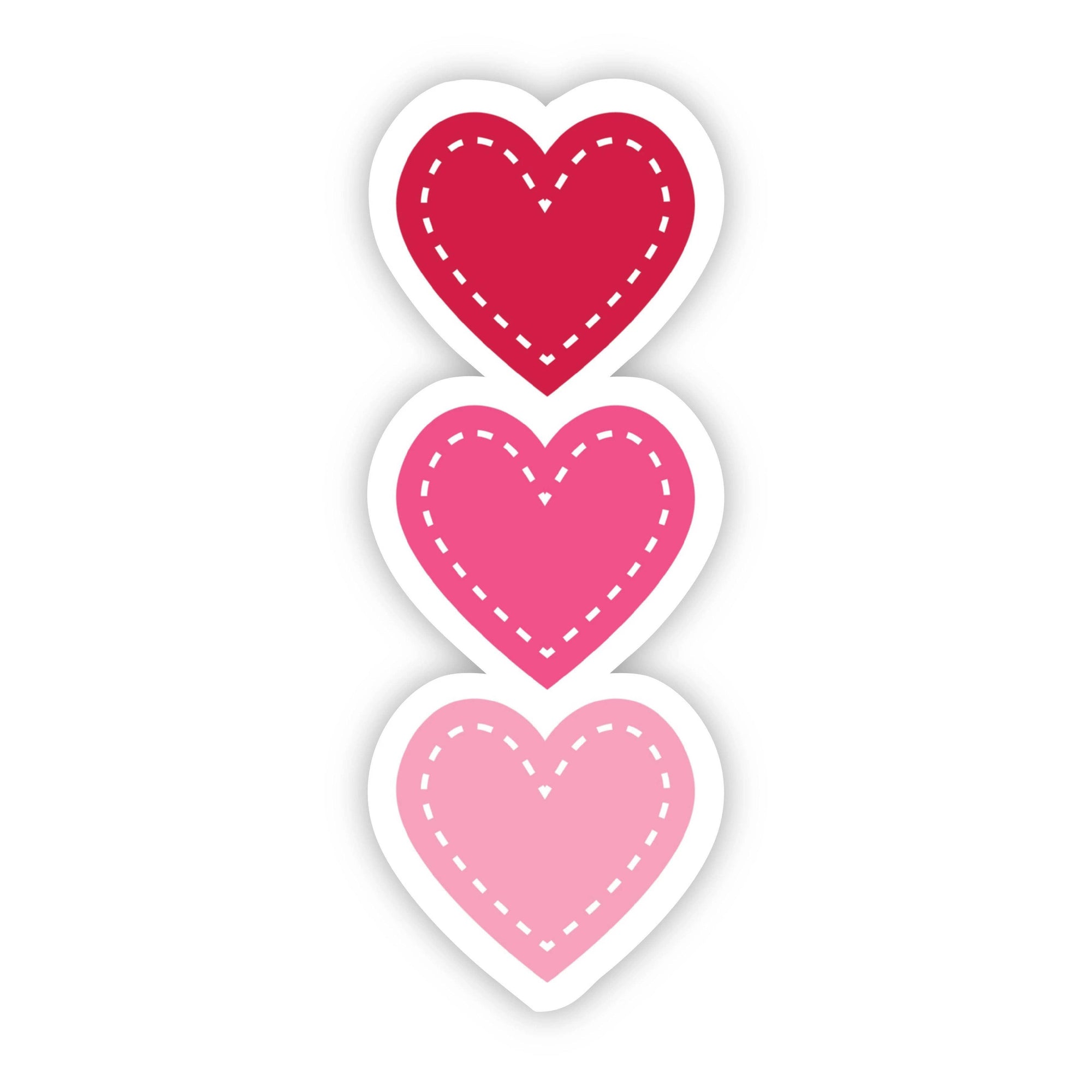 Pink and Red Three Hearts Sticker