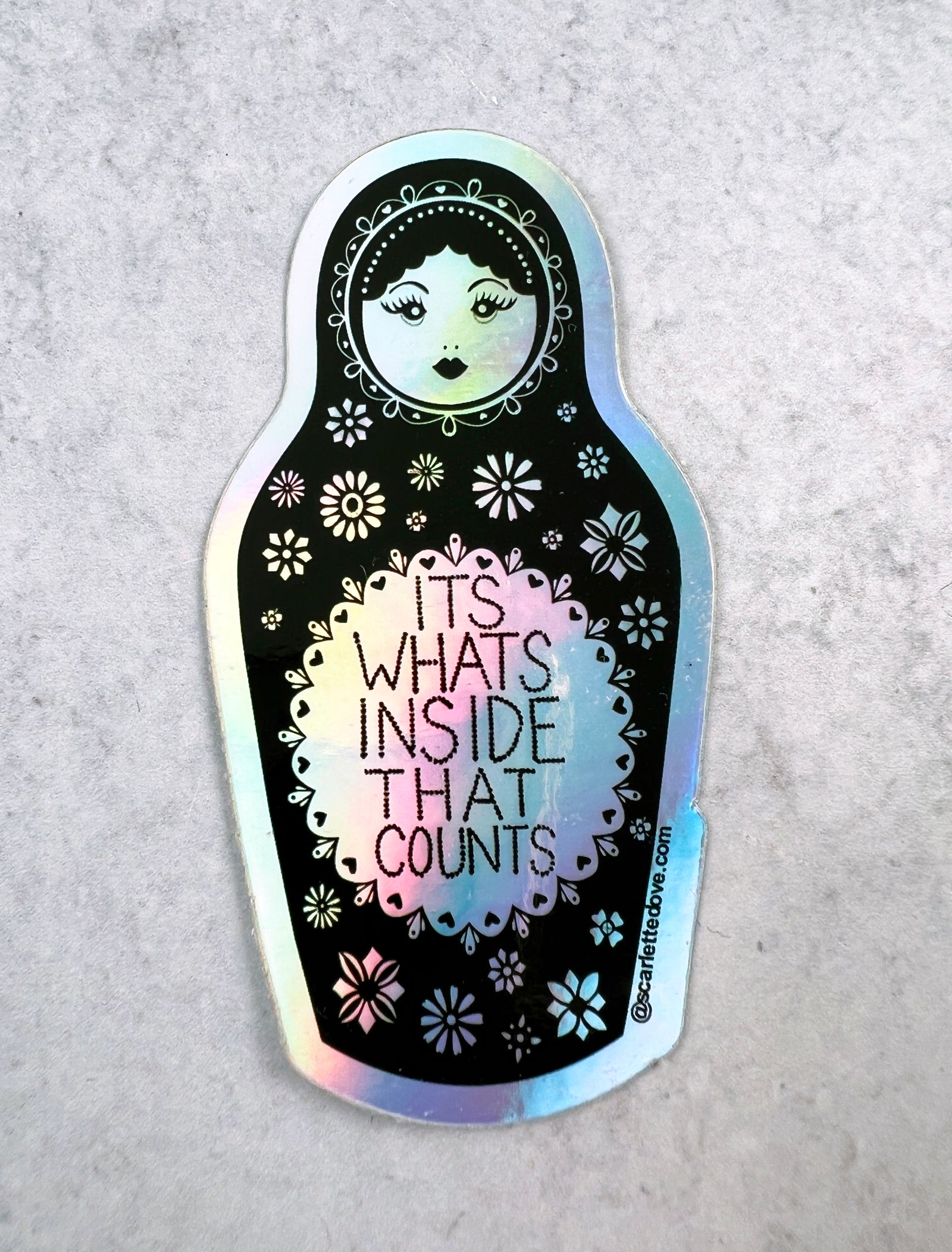 Nesting Doll Holographic Sticker