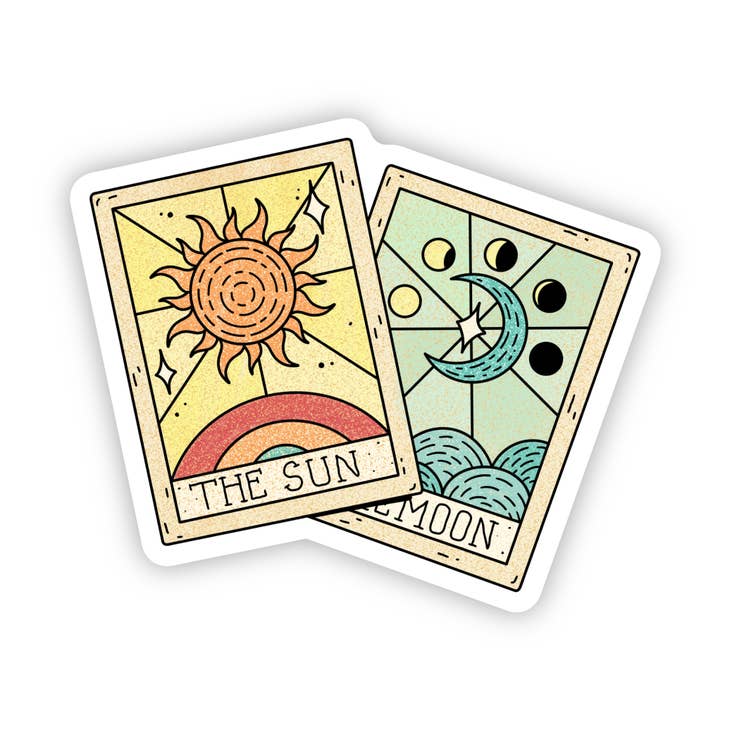 The Sun and The Moon Tarot Card Sticker