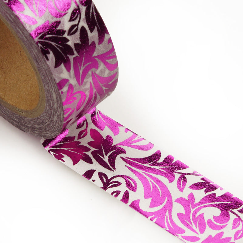 Metallic Magenta Flourish Washi Tape