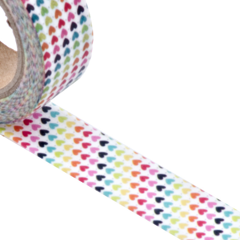 Rainbow Hearts Washi Tape