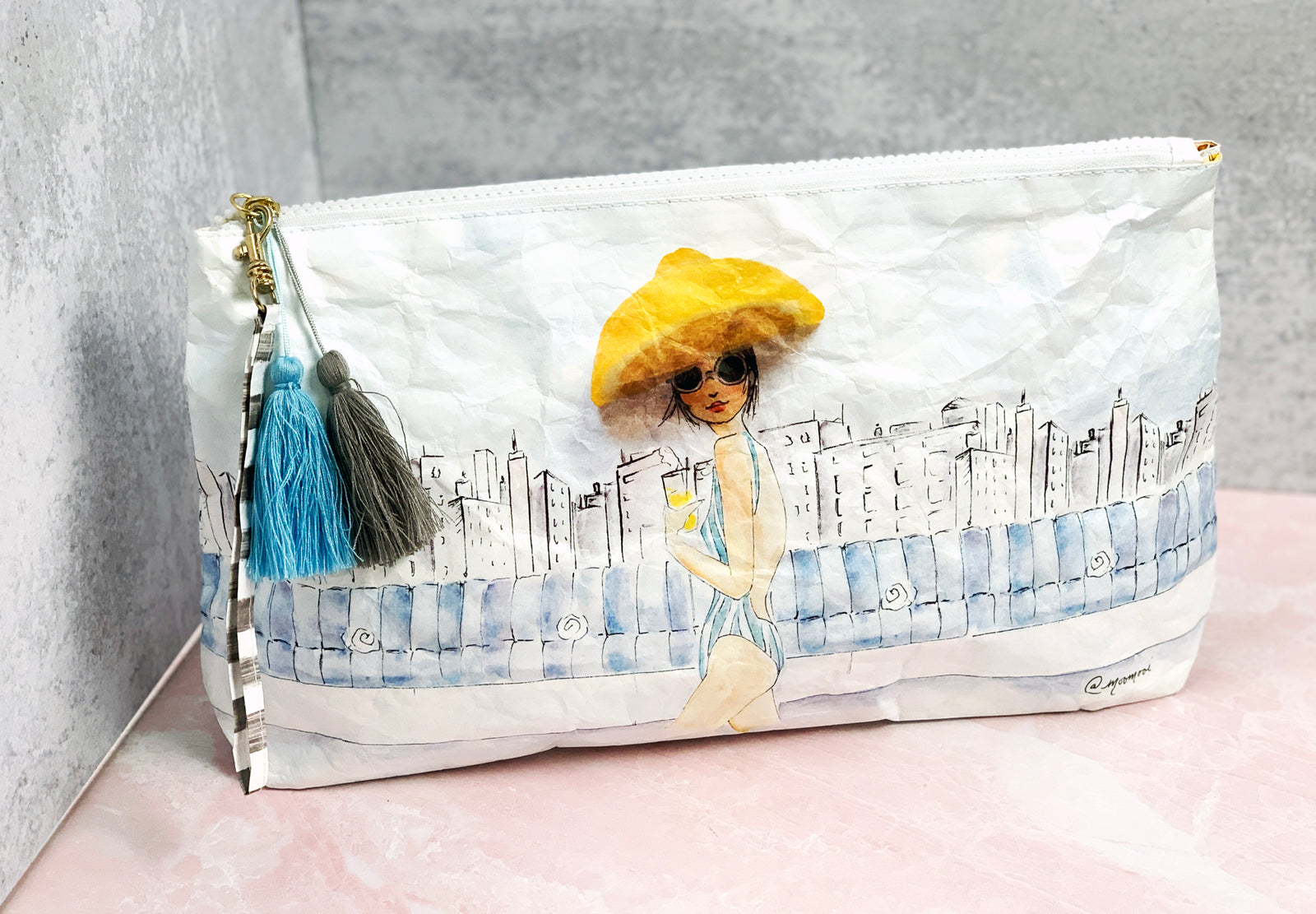 Girl in Swimsuit Tyvek Zipper Pouch