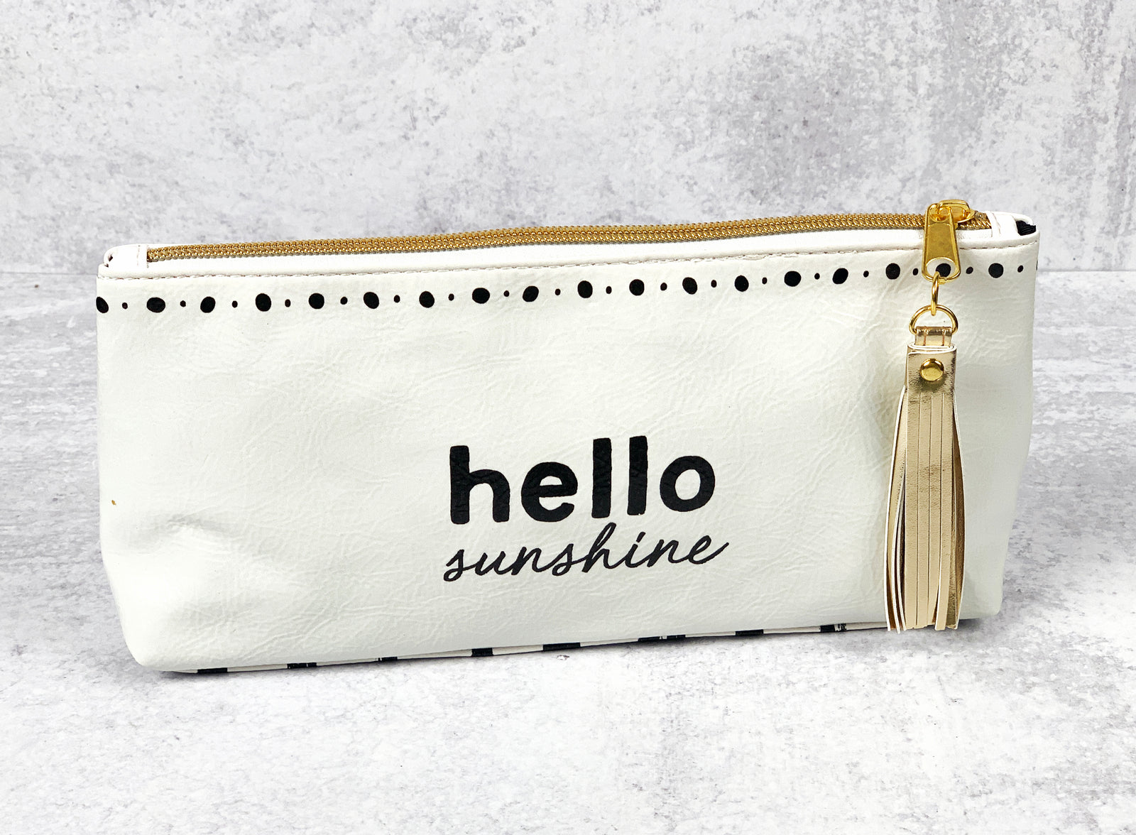Hello Gorgeous Sunnies Oil Cloth Zipper Pouch